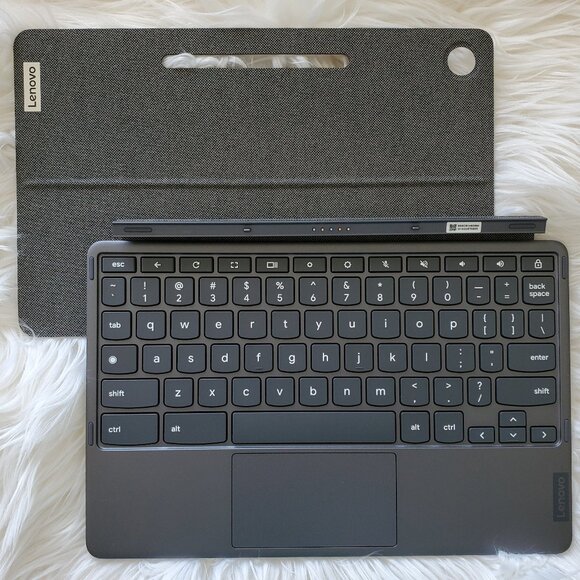 Lenovo Chromebook Duet 3 Gray Detachable Magnetic Keyboard/Back Case Cover - Picture 1 of 10